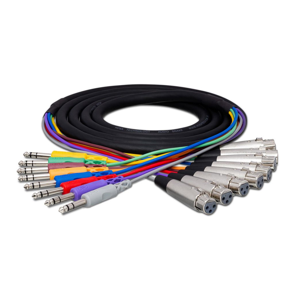 Hosa Technology Snake 1/4 TRS - XLR3F 2 Cables Sky Music