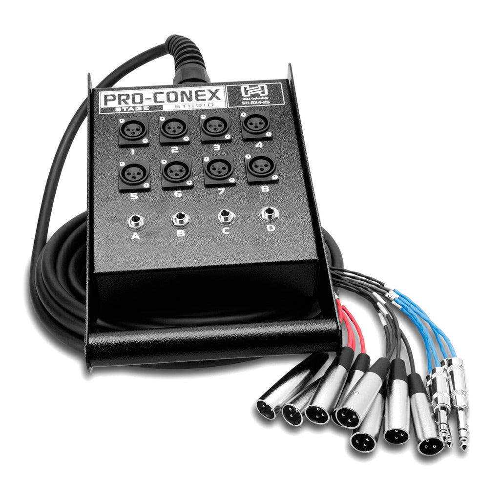 Hosa Technology Stage Box Non-Locking 8X4 100 Signal Processing Sky Music