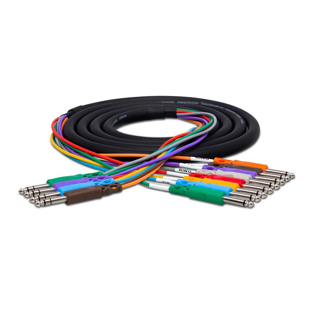 Hosa Technology STP802 Ins Snake 1/4 TRS-Dual 1 Cables Sky Music