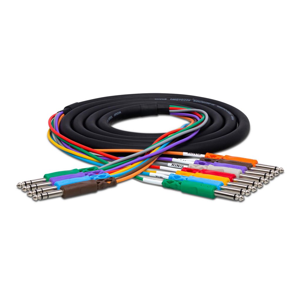 Hosa Technology STP803 Ins Snake 1/4 TRS-Dual 1 Cables Sky Music