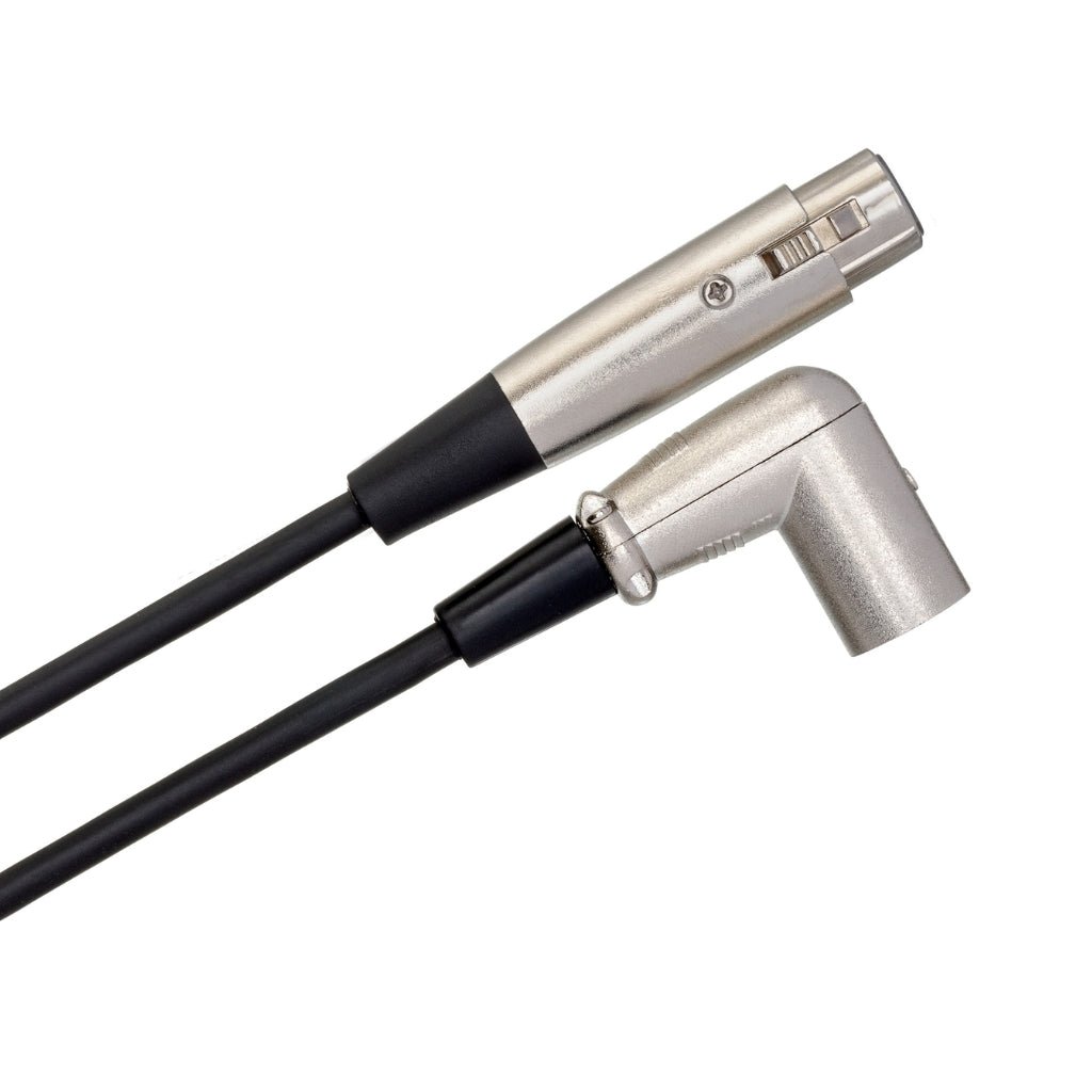 Hosa Technology XLR3F to Right-angle XLR3M Balanced Interconnect 5ft Cables Sky Music