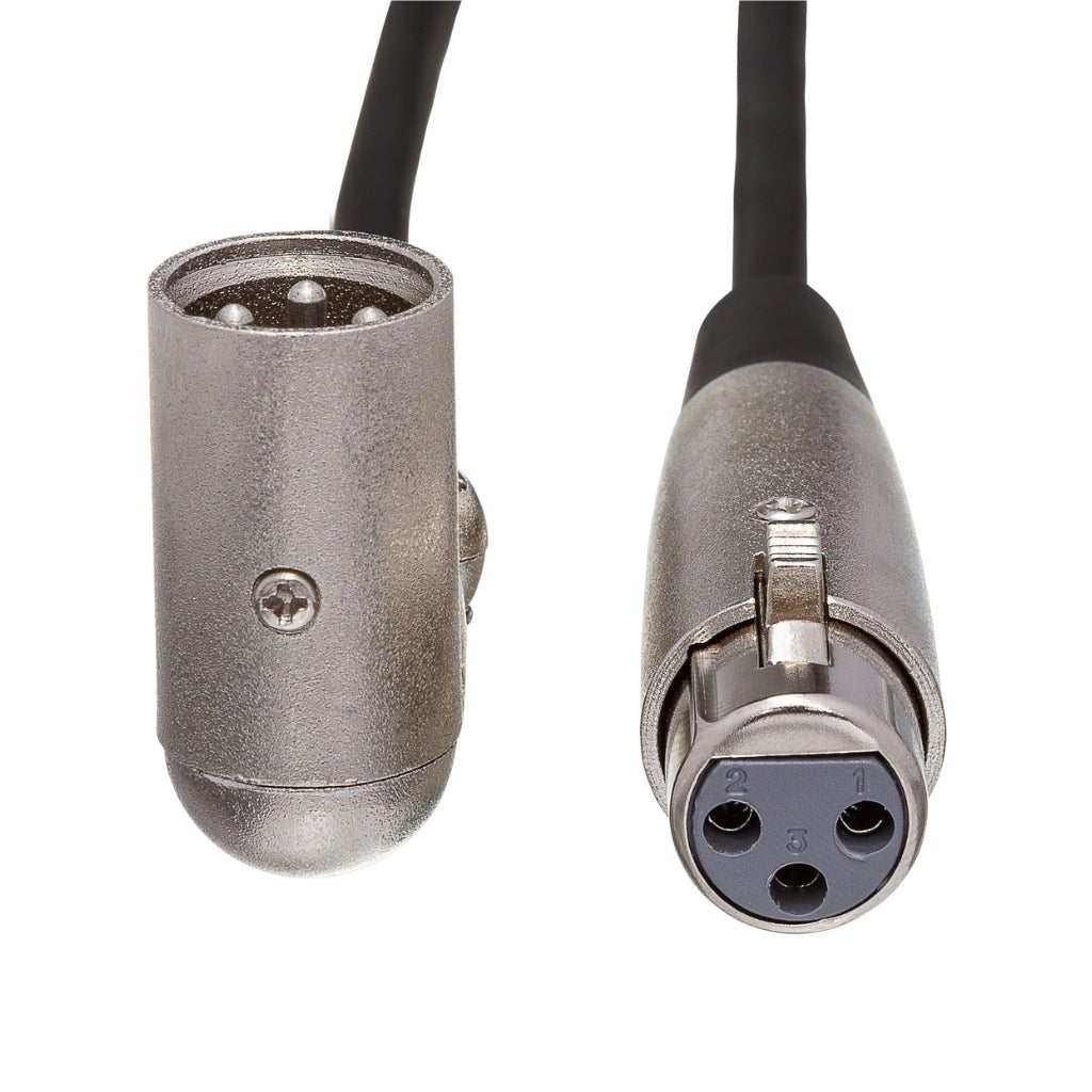 Hosa Technology XLR3F to Right-angle XLR3M Balanced Interconnect Cable 25ft Cables Sky Music