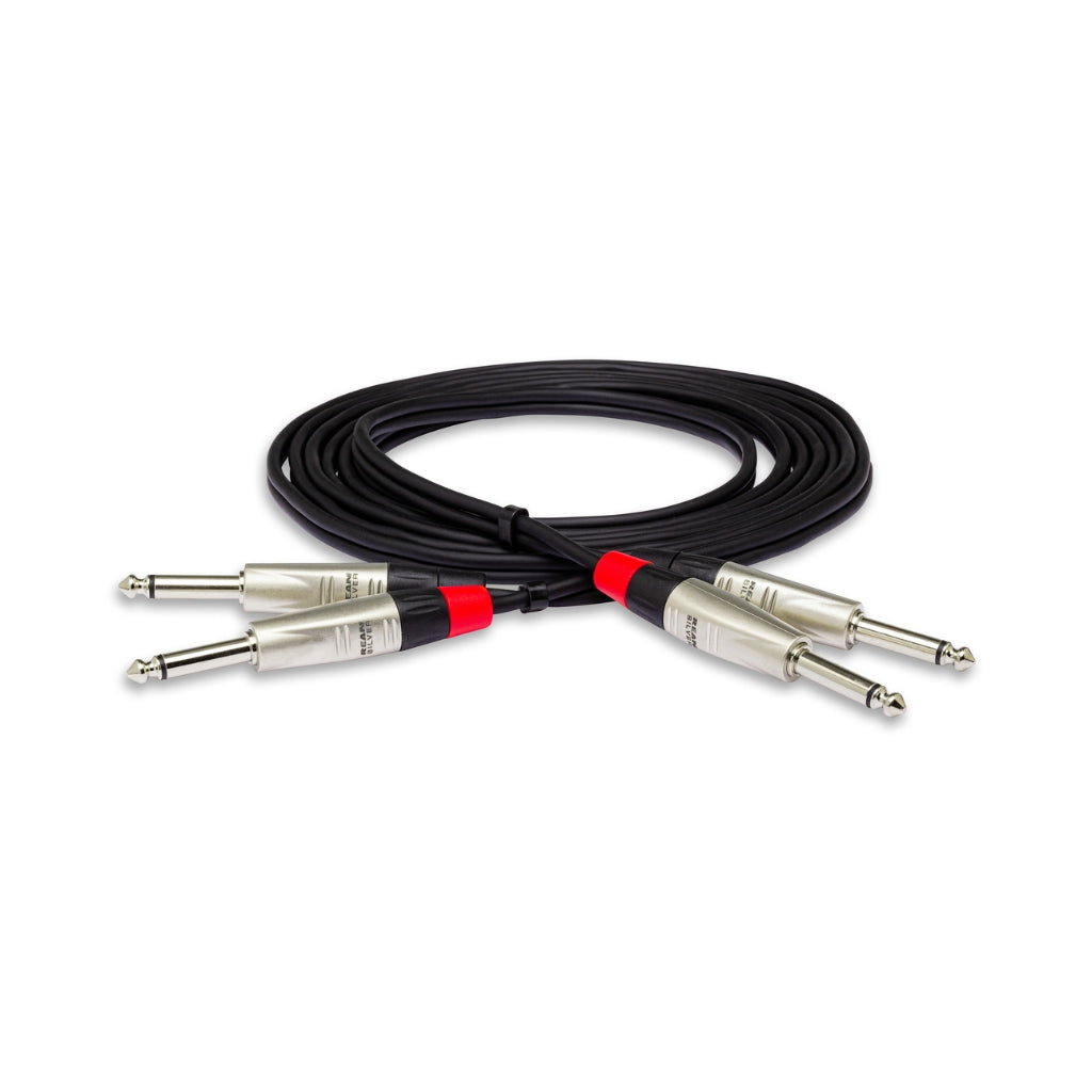 Hosa Technology - Dual REAN 1/4 in TS to Same - Pro Stereo Interconnect Cable 3ft