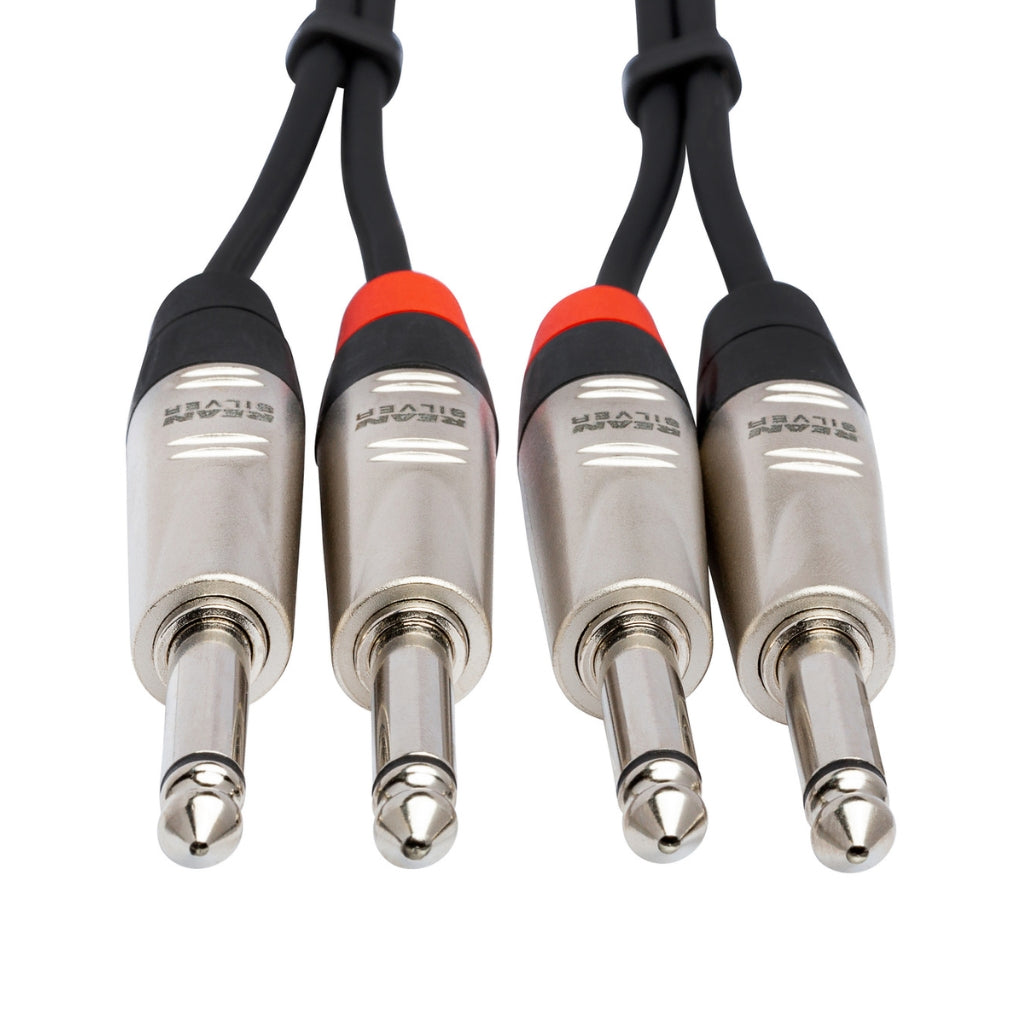 Hosa Technology - Dual REAN 1/4 in TS to Same - Pro Stereo Interconnect Cable 3ft