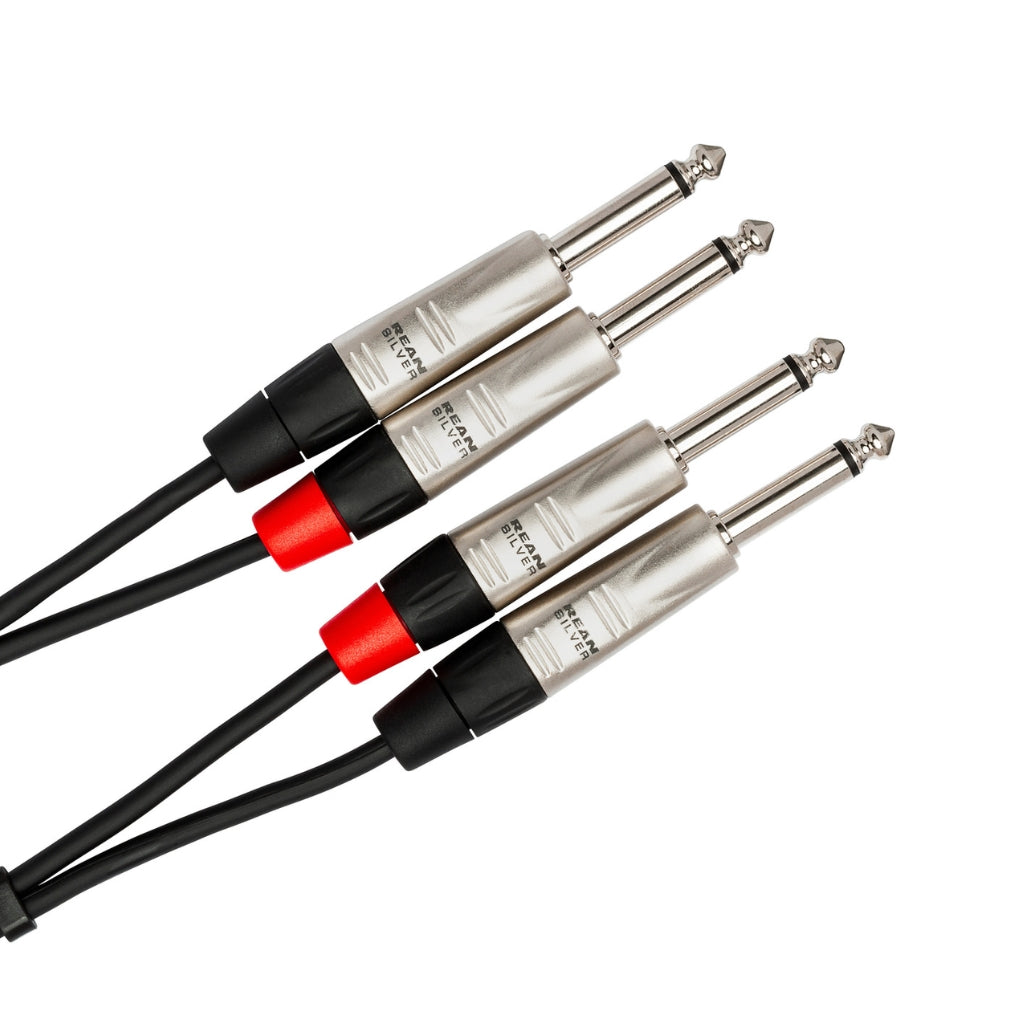 Hosa Technology - Dual REAN 1/4 in TS to Same - Pro Stereo Interconnect Cable 5ft