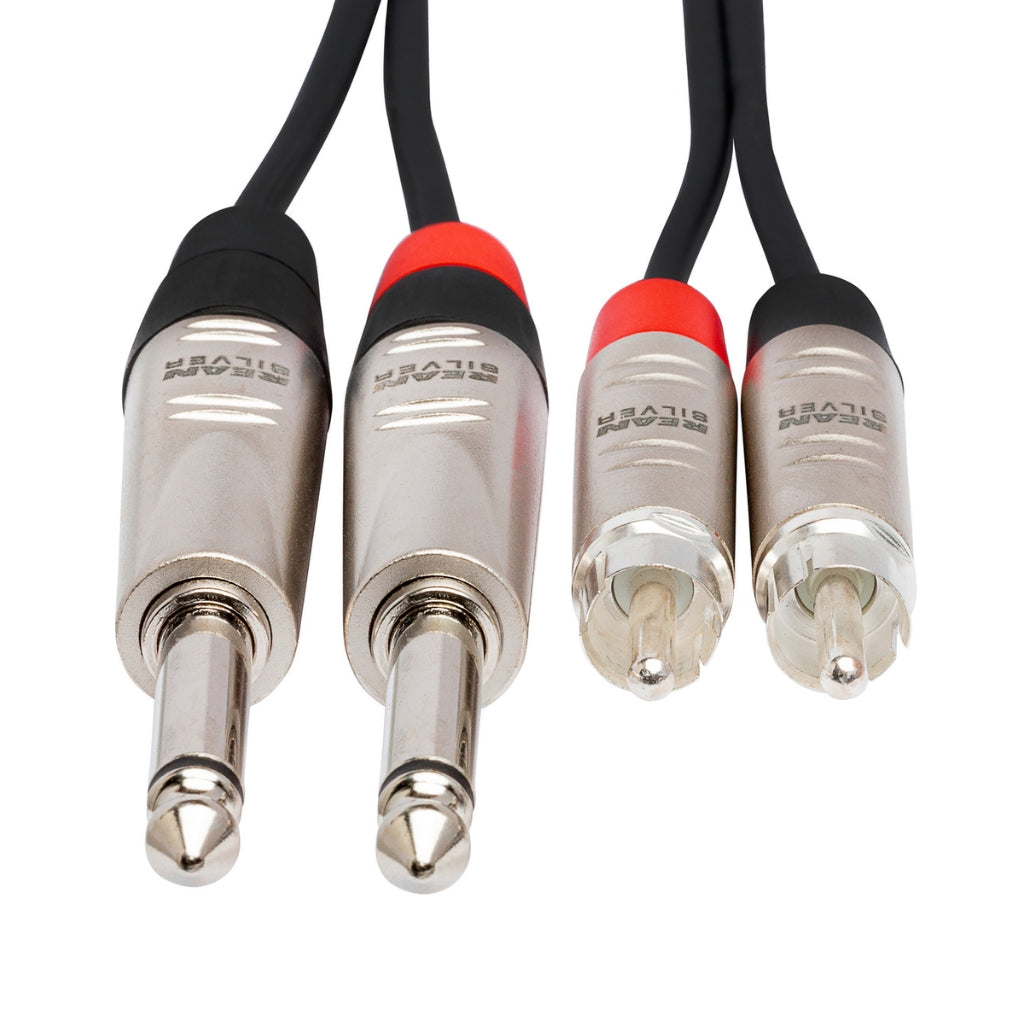Hosa Technology - Dual REAN 1/4 in TS to RCA - Pro Stereo Interconnect Cable 3ft