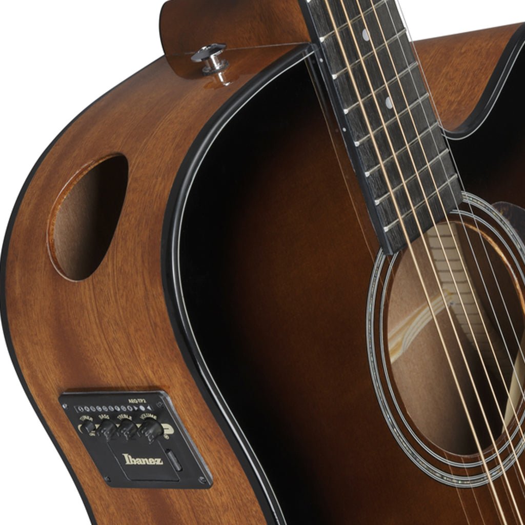 Ibanez AAD51CE Dreadnought Cutaway Acoustic Guitar w/Pickup - Dark Violin Sunburst High Gloss Acoustic Guitars Sky Music