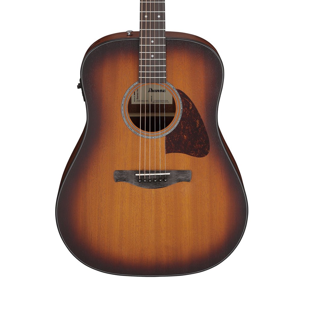 Ibanez AAD54E Dreadnought Acoustic Guitar w/Pickup - Open Pore Mahogany Sunburst Acoustic Guitars Sky Music