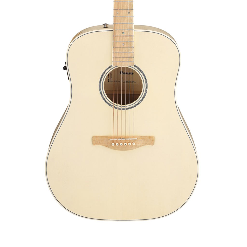 Ibanez AAD77M1E Dreadnought Acoustic Guitar w/Pickup - Open Pore Antique White Acoustic Guitars Sky Music