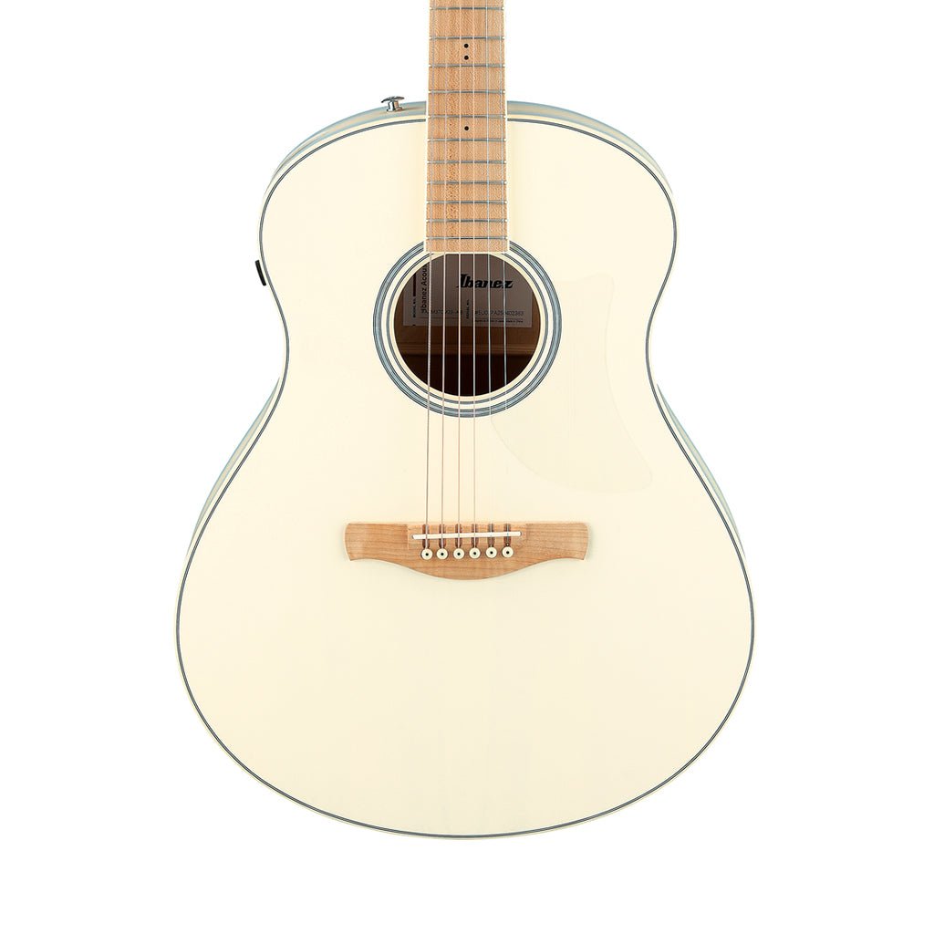 Ibanez AAM370M2E Auditorium Acoustic/Electric Guitar - Transparent Antique White Ice Blue Open Pore Acoustic Guitars Sky Music