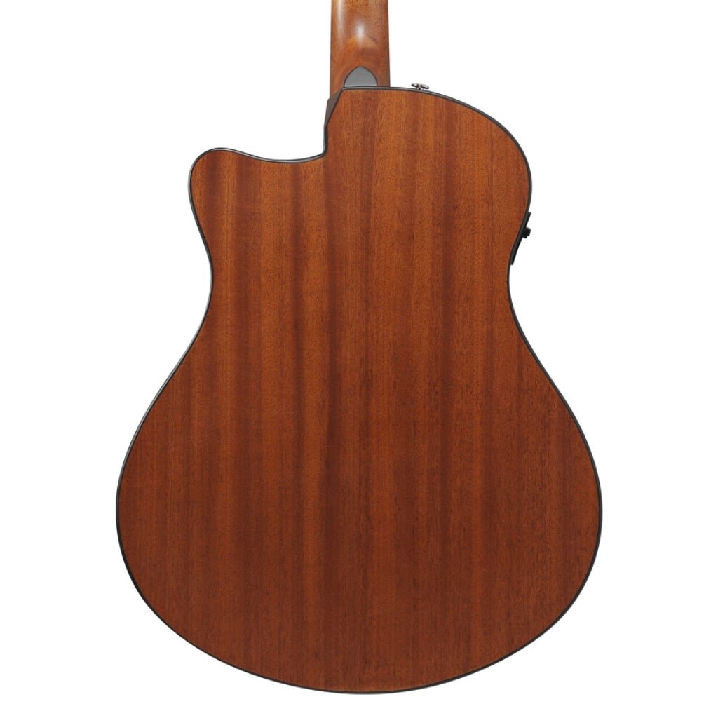 Ibanez AAM50CE Natural Open Pore Back and Sides Acoustic Guitar - Coral Red Burst Open Pore Top Acoustic Guitars Sky Music