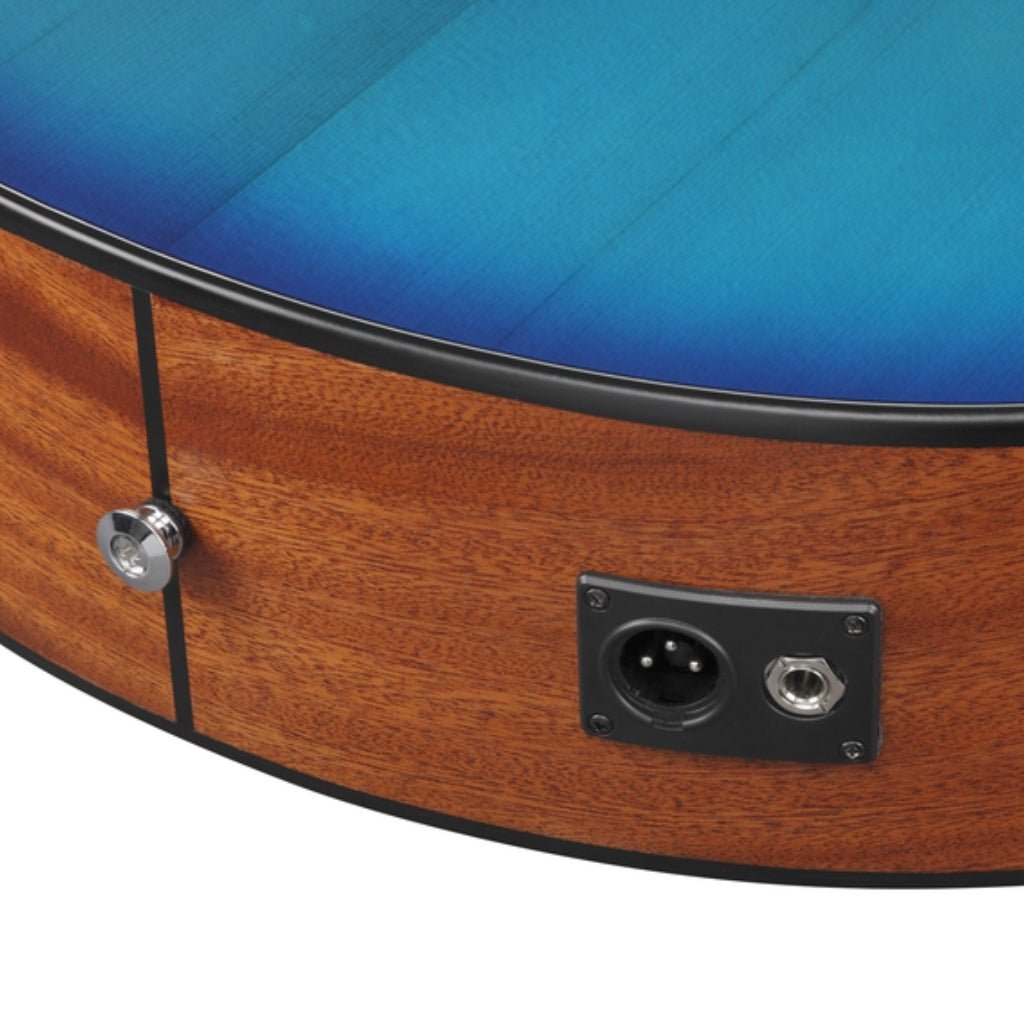 Ibanez AAM50CE Open Pore Top, Natural Open Pore Back and Sides Acoustic Guitar - Sapphire Blue Burst Acoustic Guitars Sky Music