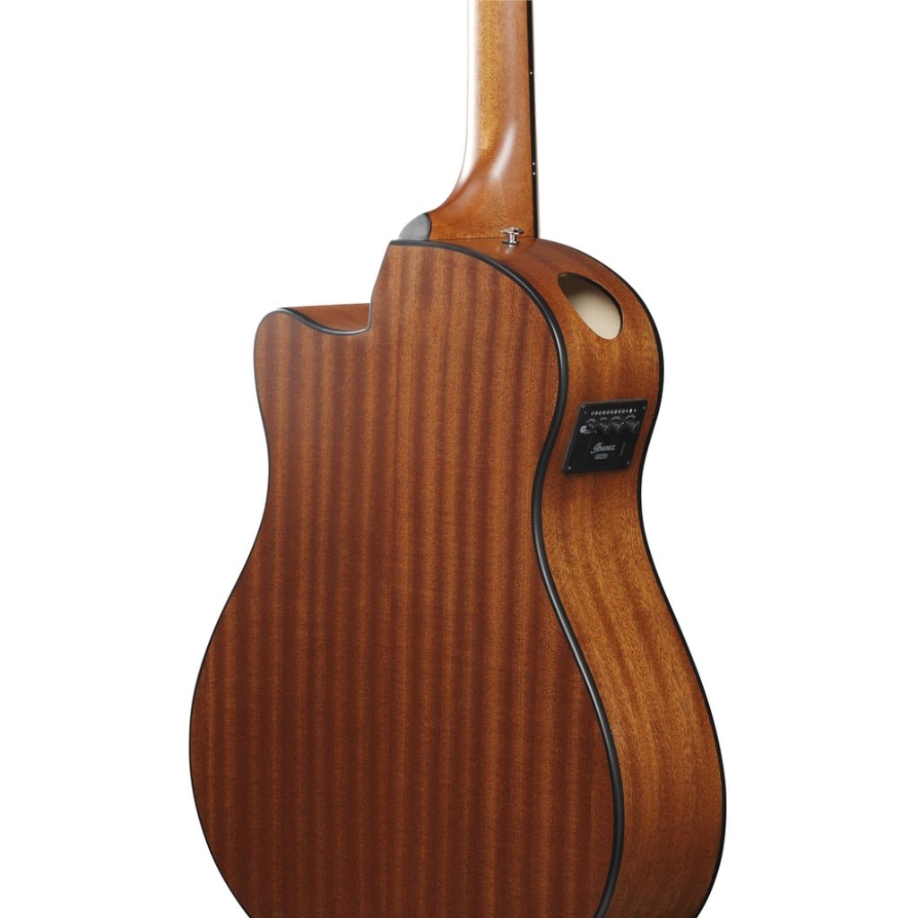 Ibanez AAM50CE Open Pore Top, Natural Open Pore Back and Sides Acoustic Guitar - Sapphire Blue Burst Acoustic Guitars Sky Music