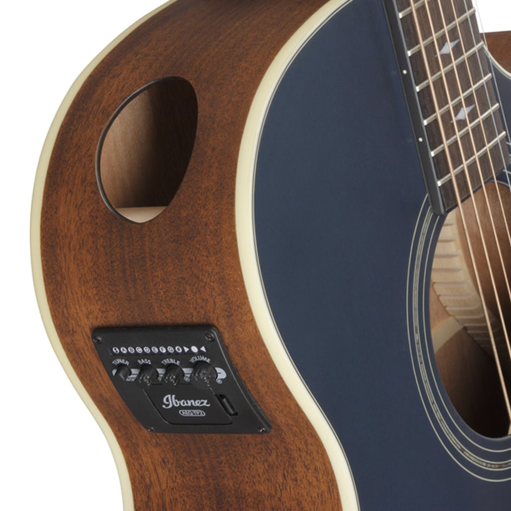 Ibanez AE100DBF Electro Acoustic Guitar Dark Tide Blue Flat Acoustic Guitars Sky Music