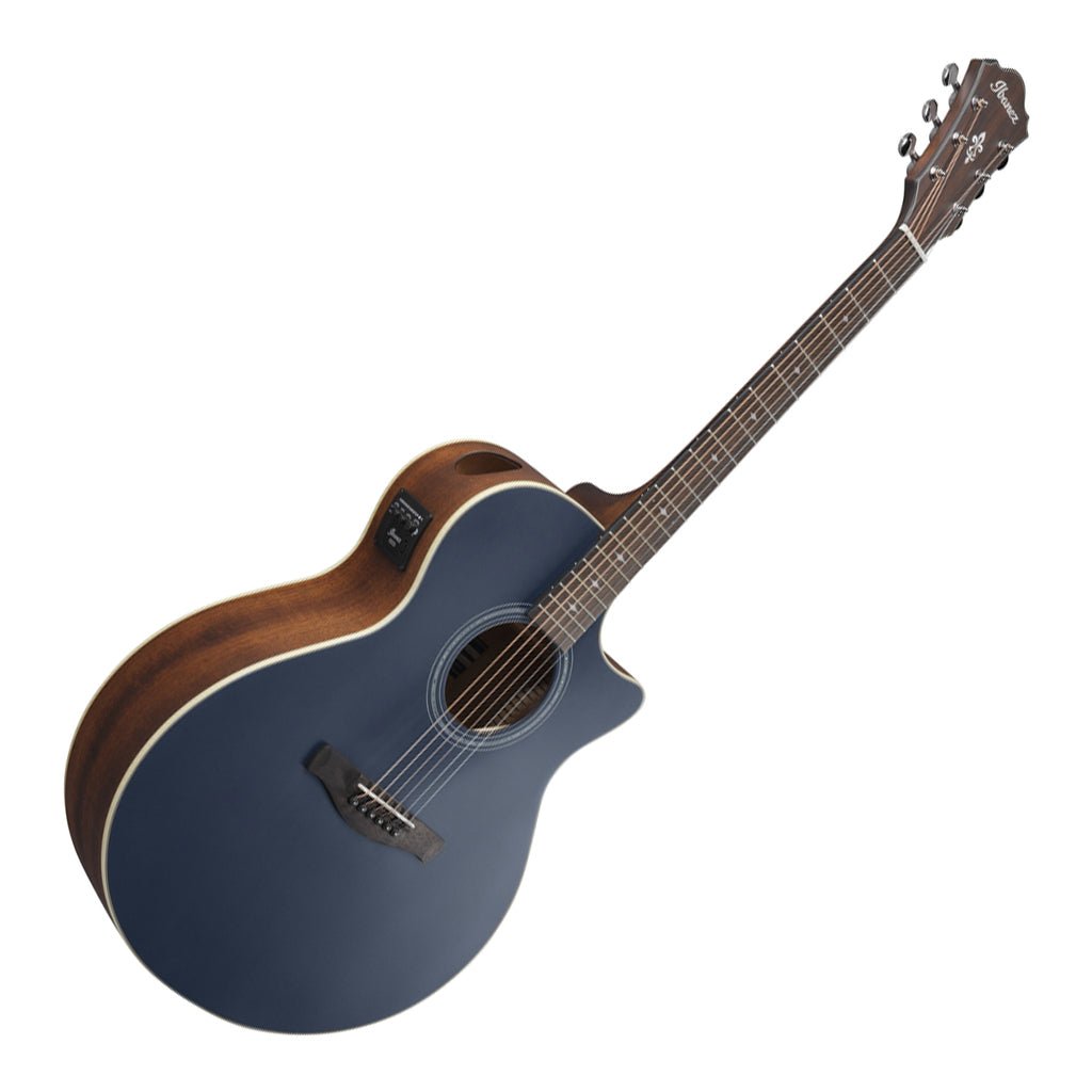 Ibanez AE100DBF Electro Acoustic Guitar Dark Tide Blue Flat Acoustic Guitars Sky Music
