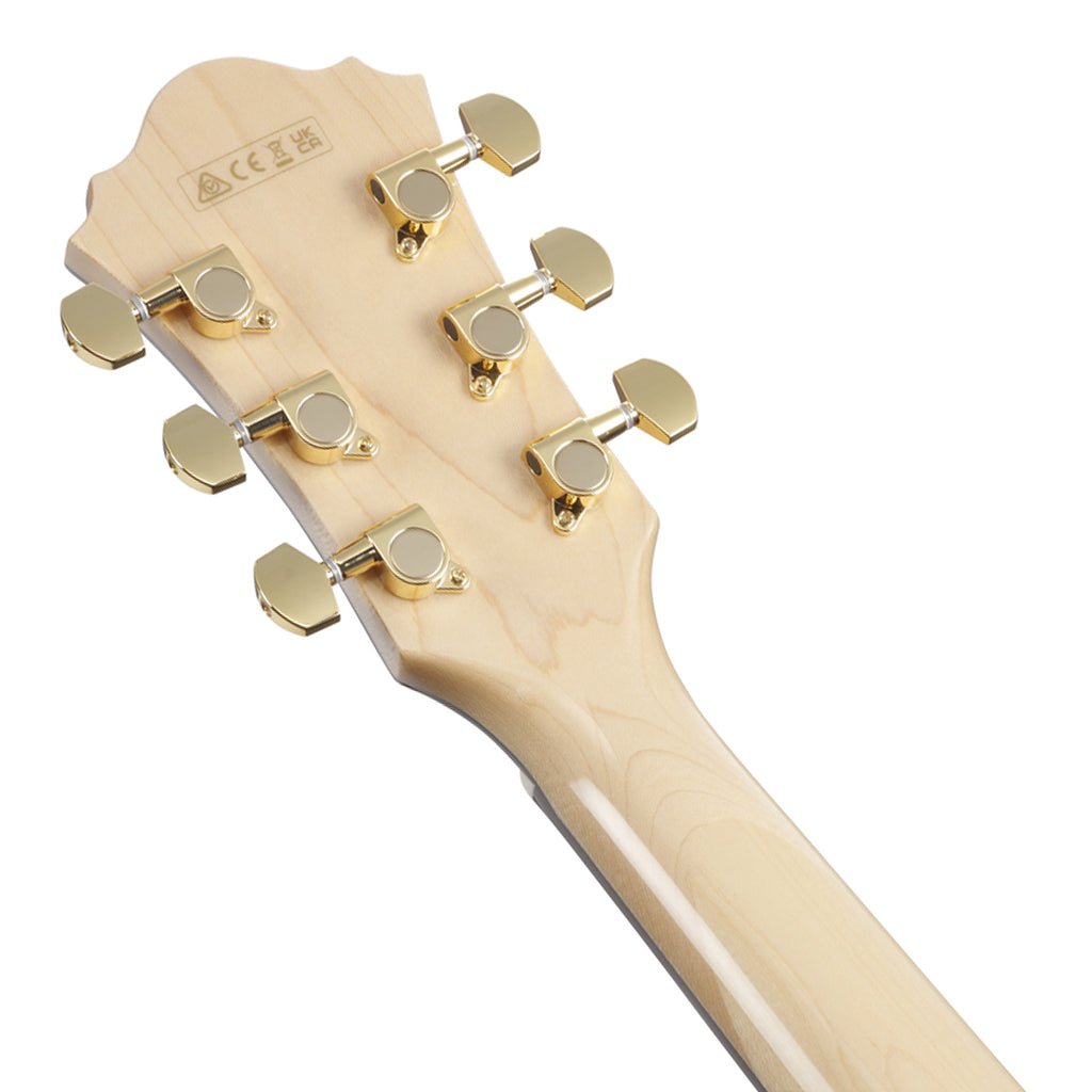 Ibanez AE390NTA Electro Acoustic Guitar Natural High Gloss Top, Aqua Blue High Gloss Back and Sides Acoustic Guitars Sky Music