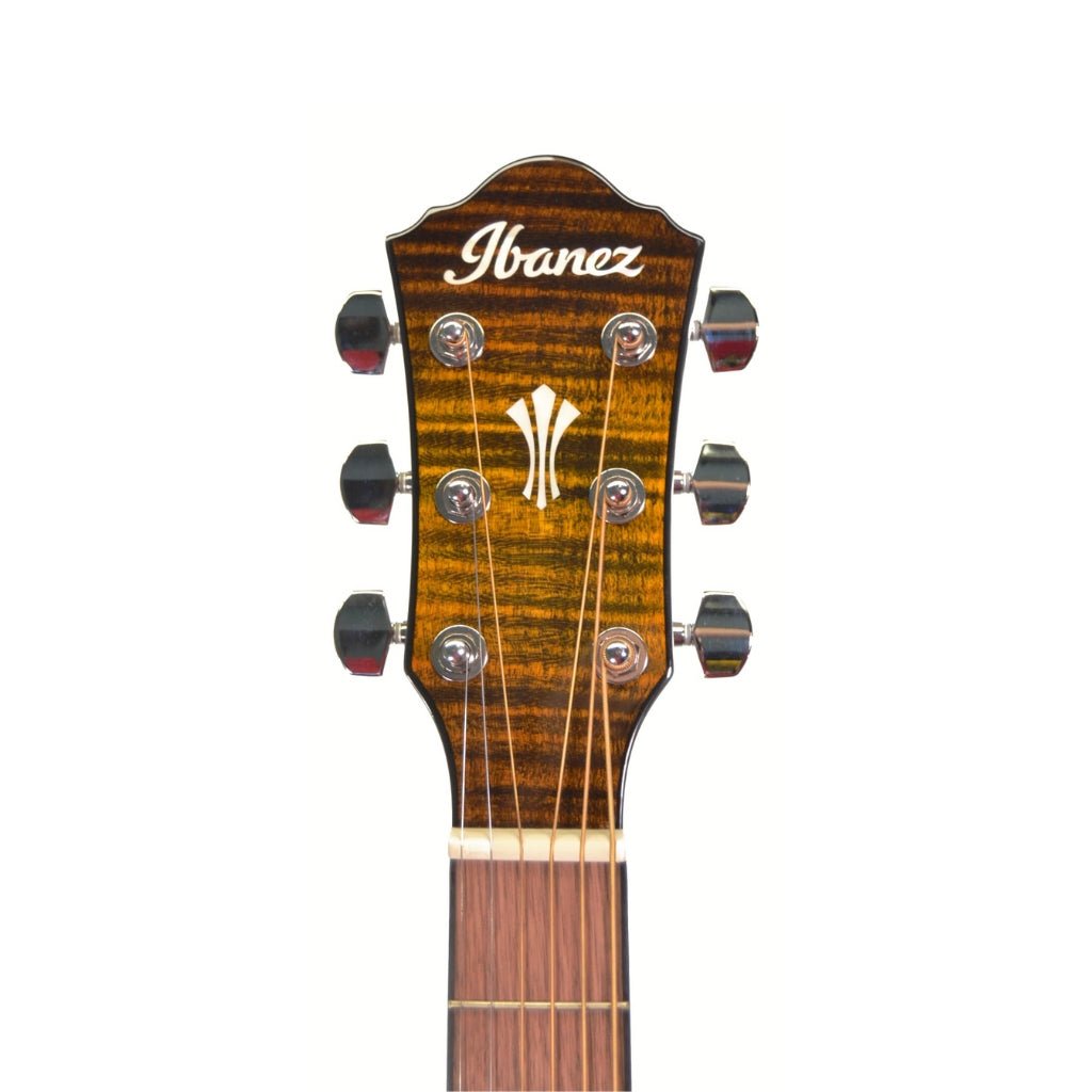 Ibanez AEG70L Left-Handed Acoustic-Electric Guitar - Tiger Burst High Gloss Acoustic Guitars Sky Music