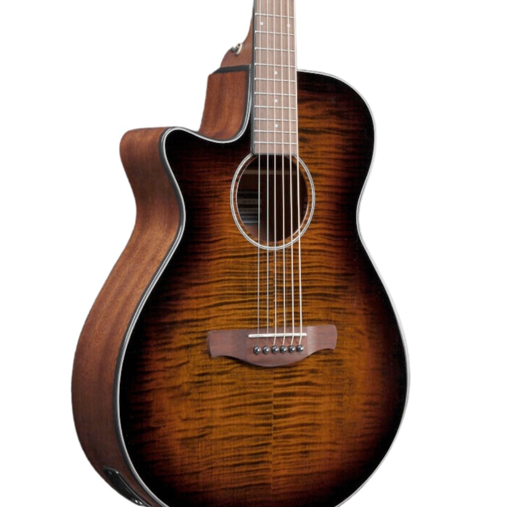 Ibanez AEG70L Left-Handed Acoustic-Electric Guitar - Tiger Burst High Gloss Acoustic Guitars Sky Music