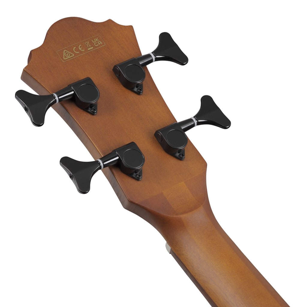 Ibanez AEGB24FEMHS Electro Acoustic Fretless Bass Guitar - Mahogany Sunburst High Gloss Bass Guitars Sky Music