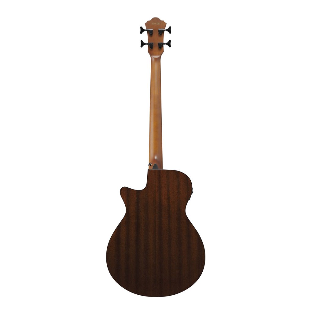 Ibanez AEGB24FEMHS Electro Acoustic Fretless Bass Guitar - Mahogany Sunburst High Gloss Bass Guitars Sky Music