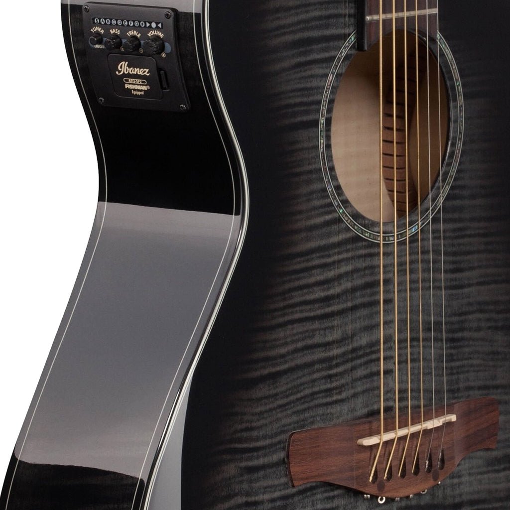 Ibanez AEWC400 Acoustic-Electric Guitar - Transparent Black Sunburst Acoustic Guitars Sky Music