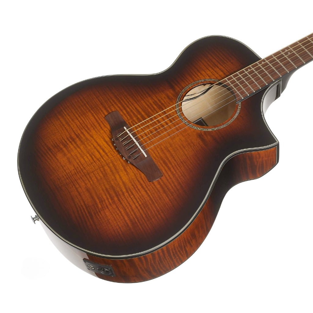 Ibanez AEWC400 High Gloss Acoustic-Electric Guitar - Amber Sunburst Acoustic Guitars Sky Music