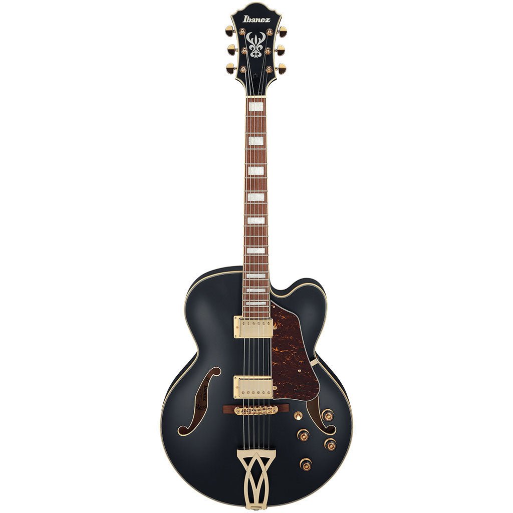 Ibanez AF75G Artcore Hollowbody Electric Guitar - Black Flat Electric Guitars Sky Music