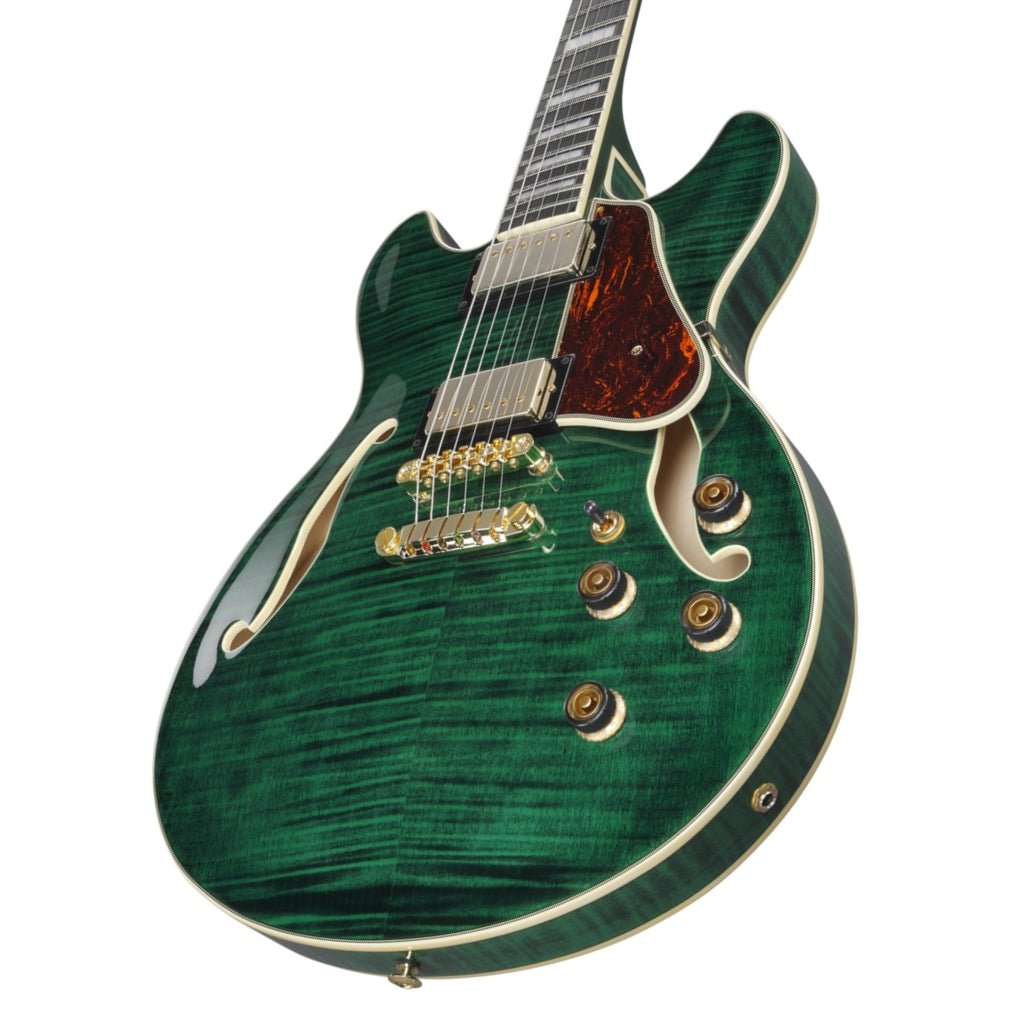 Ibanez AS93FM Electric Guitar - Transparent Moss Green Electric Guitars Sky Music