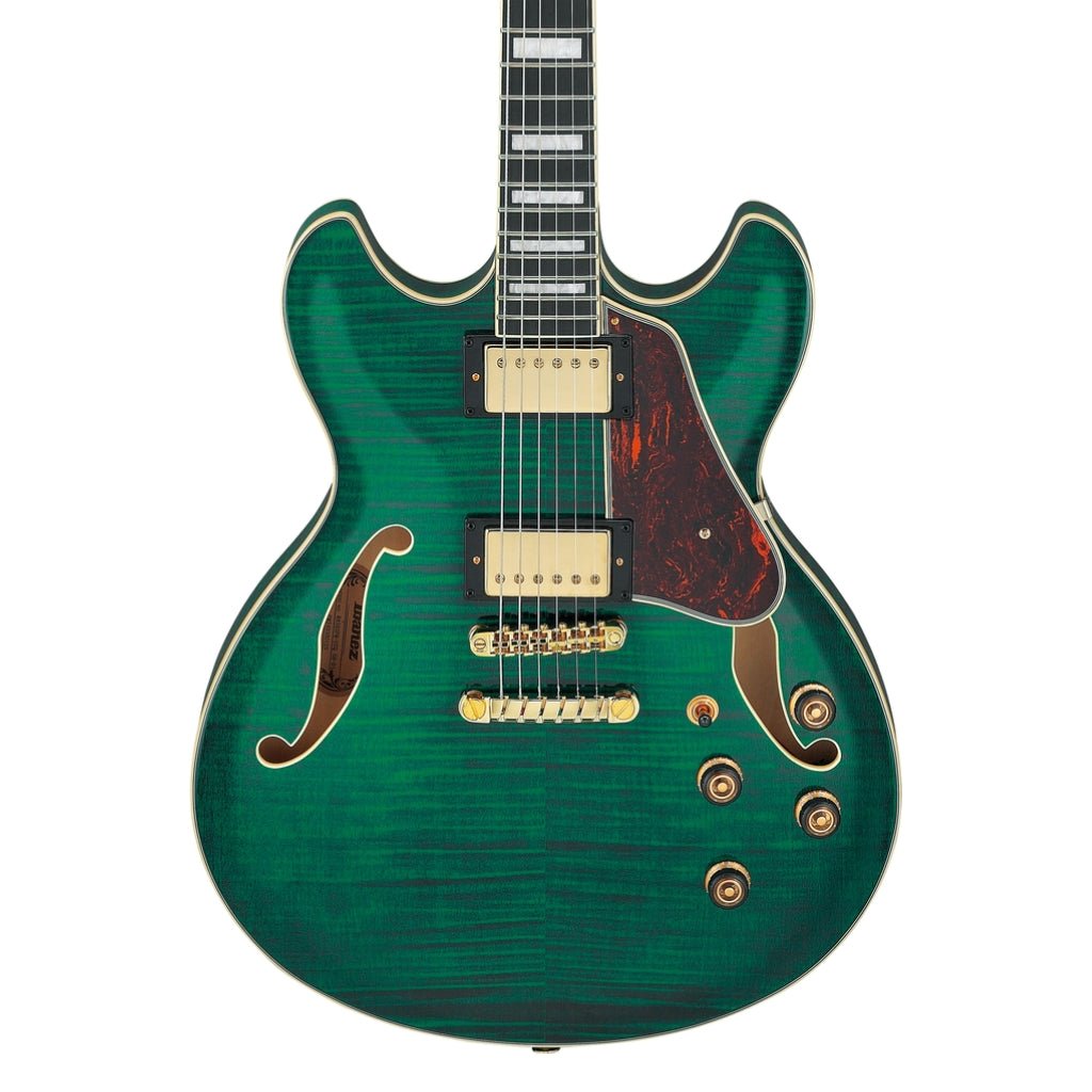 Ibanez AS93FM Electric Guitar - Transparent Moss Green Electric Guitars Sky Music