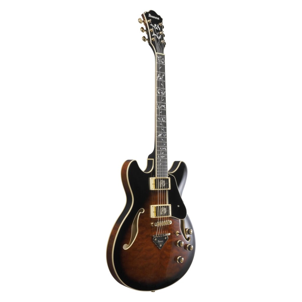 Ibanez AS93QMSP Quilted Maple Top Electric Guitar - Dark Brown Sunburst Electric Guitars Sky Music