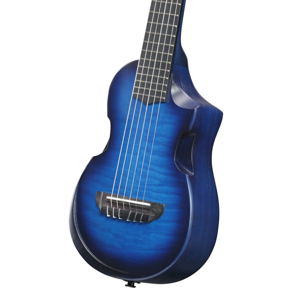 Ibanez AUP10FMNE Ukulele with Bag - Open Pore Transparent Blue Sunburst Ukuleles Sky Music