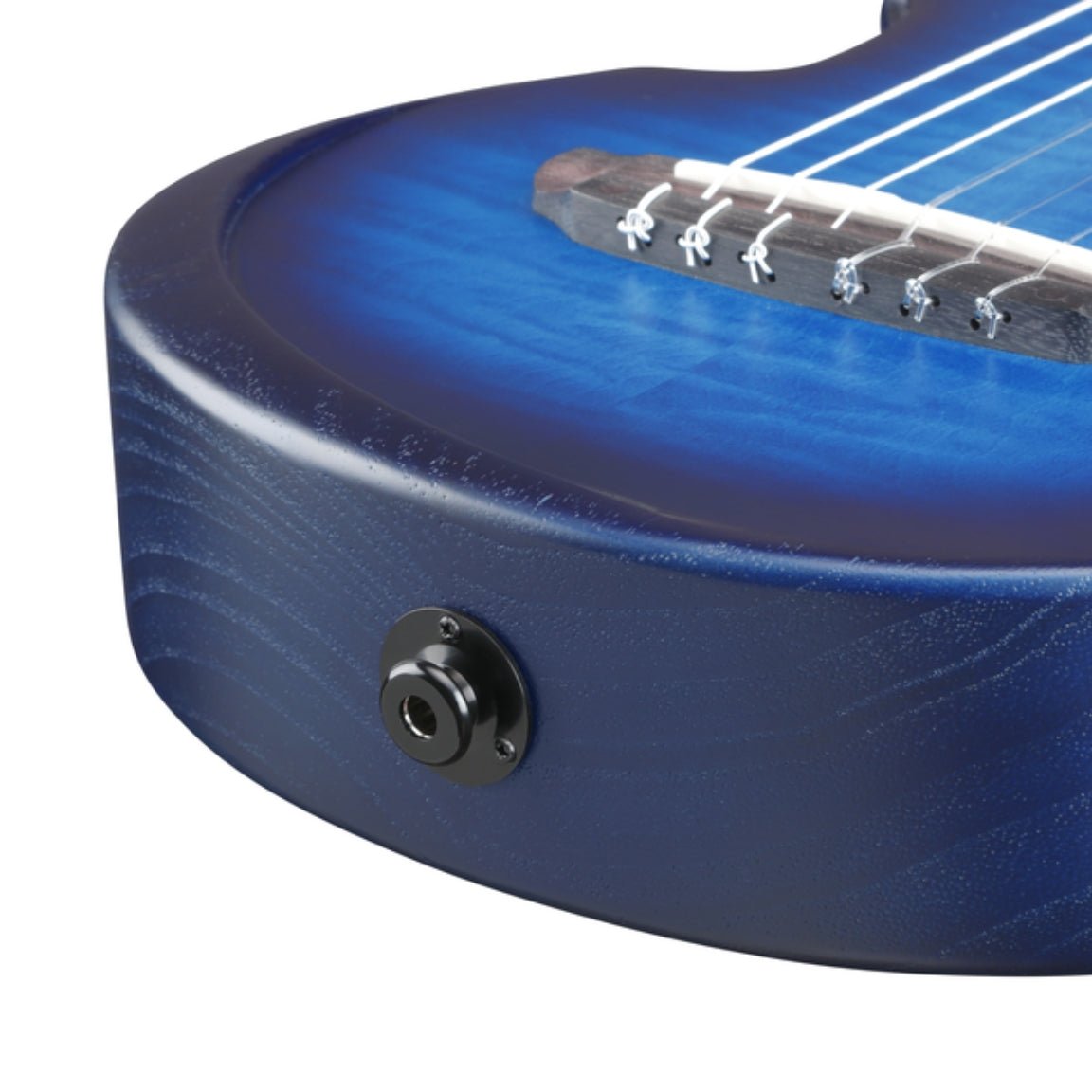 Ibanez AUP10FMNE Ukulele with Bag - Open Pore Transparent Blue Sunburst Ukuleles Sky Music