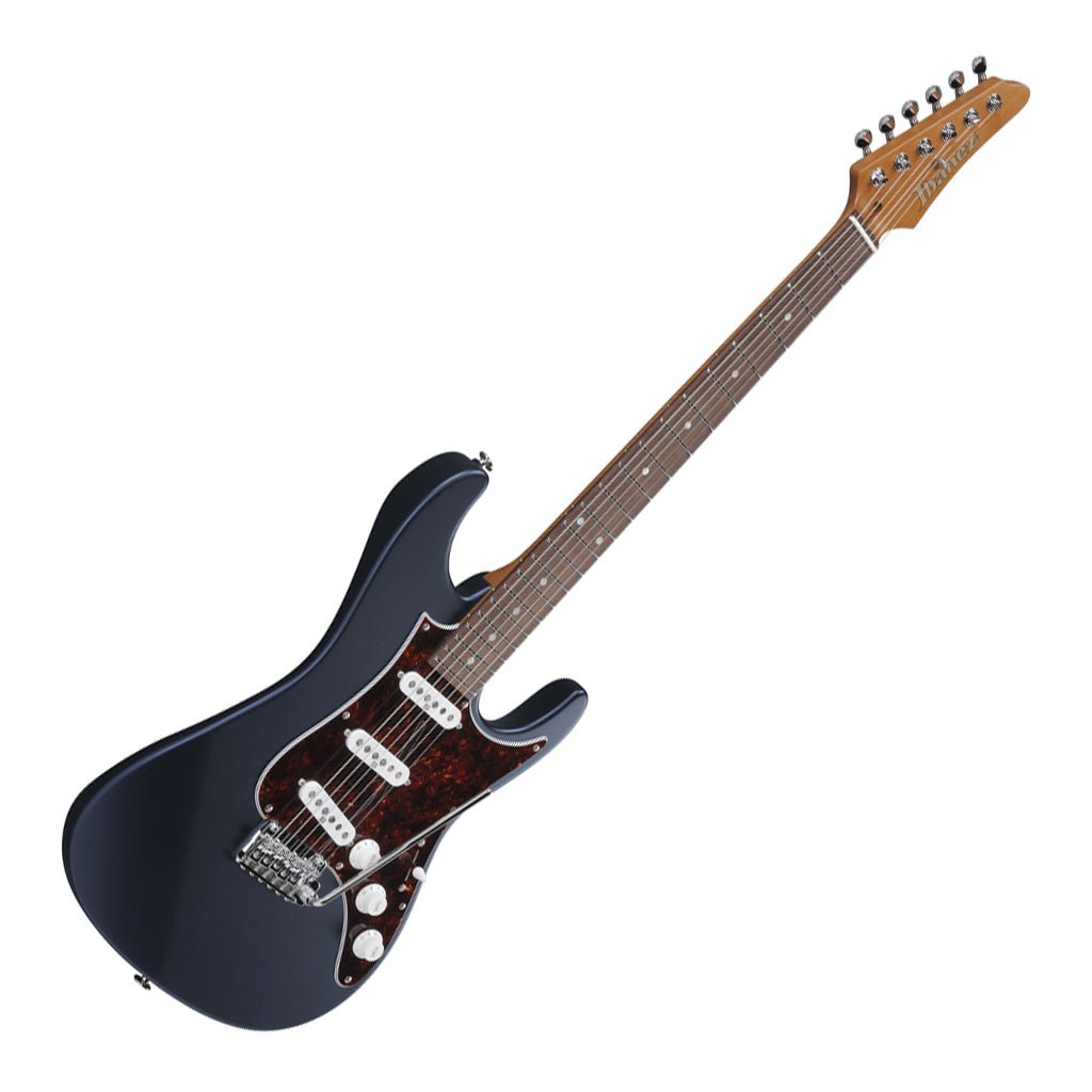 Ibanez AZ2203NT Electric Guitar with Rosewood Fretboard and Case - Dark Tide Blue Flat Electric Guitars Sky Music