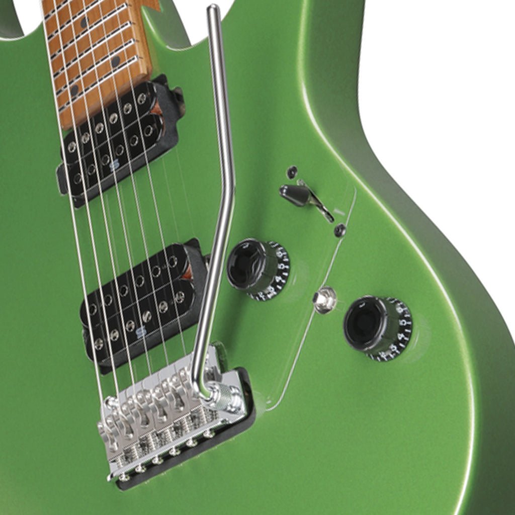 Ibanez AZ2402 Electric Guitar with Roasted Maple Fretboard and Case - Apple Green Metallic Electric Guitars Sky Music