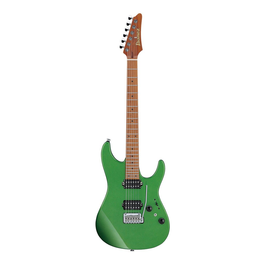 Ibanez AZ2402 Electric Guitar with Roasted Maple Fretboard and Case - Apple Green Metallic Electric Guitars Sky Music