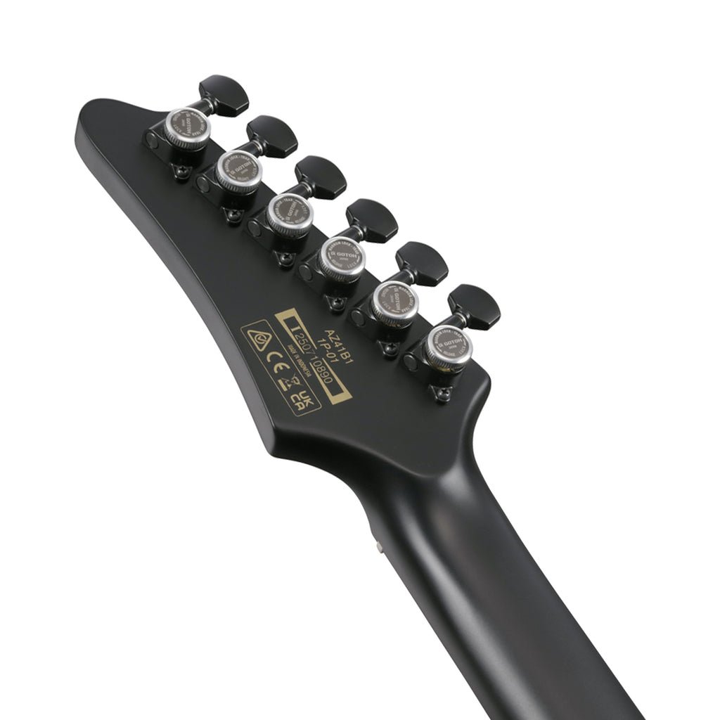 Ibanez AZ41B1 Iron Label AZ Series Electric Guitar - Black Flat Electric Guitars Sky Music