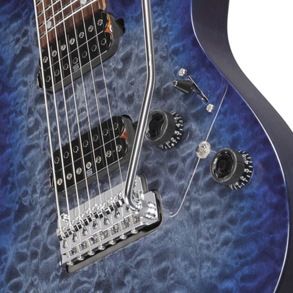 Ibanez AZ427P2QMTUB 7 String Electric Guitar Twilight Blue Burst Electric Guitars Sky Music