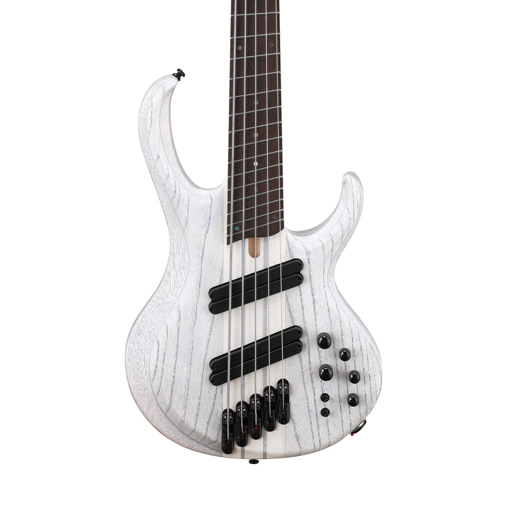 Ibanez Bass Workshop BTB865MS 5-String Bass - Transparent White Flat Bass Guitars Sky Music