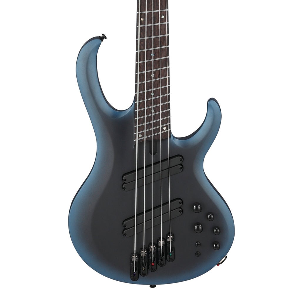 Ibanez BTB605MS Midnight Arctic Ocean Matte 5 String Electric Bass with Case Bass Guitars Sky Music