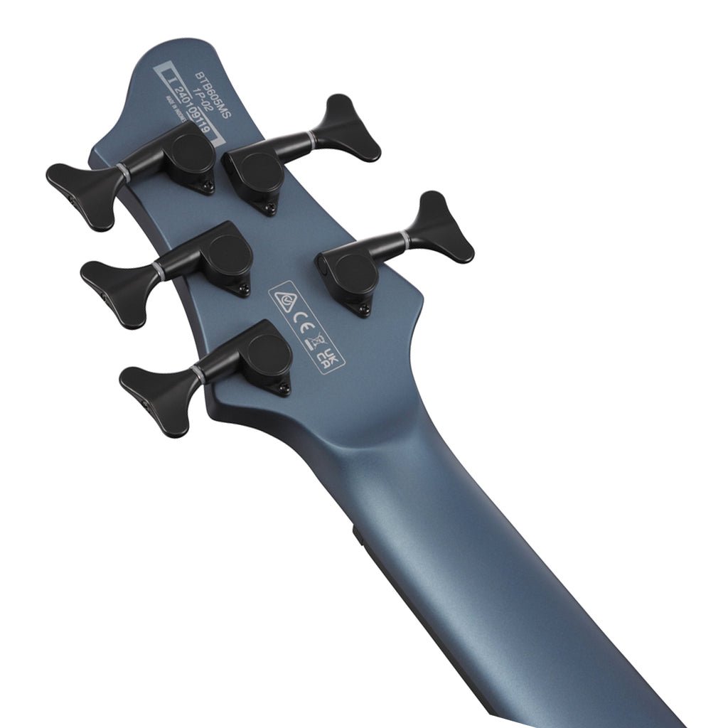 Ibanez BTB605MS Midnight Arctic Ocean Matte 5 String Electric Bass with Case Bass Guitars Sky Music