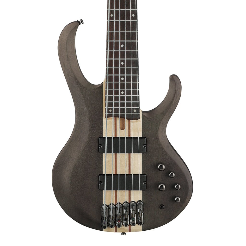 Ibanez BTB606 Transparent Gray Flat 6 String Electric Bass Bass Guitars Sky Music