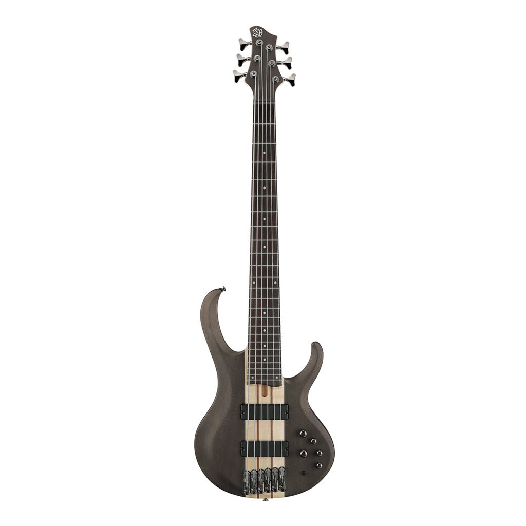 Ibanez BTB606 Transparent Gray Flat 6 String Electric Bass Bass Guitars Sky Music
