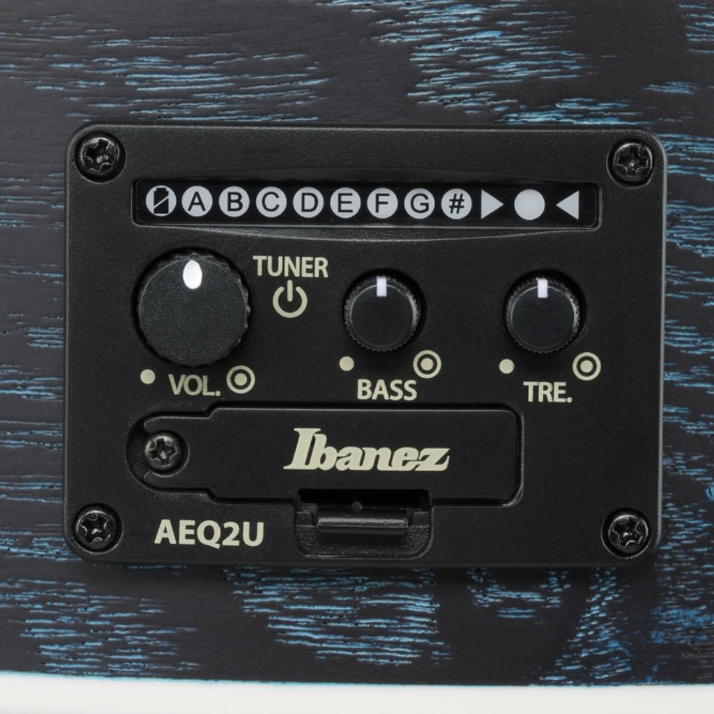 Ibanez EWP16EWB Open Pore Mini Acoustic-Electric Guitar - Galaxy Aqua Acoustic Guitars Sky Music