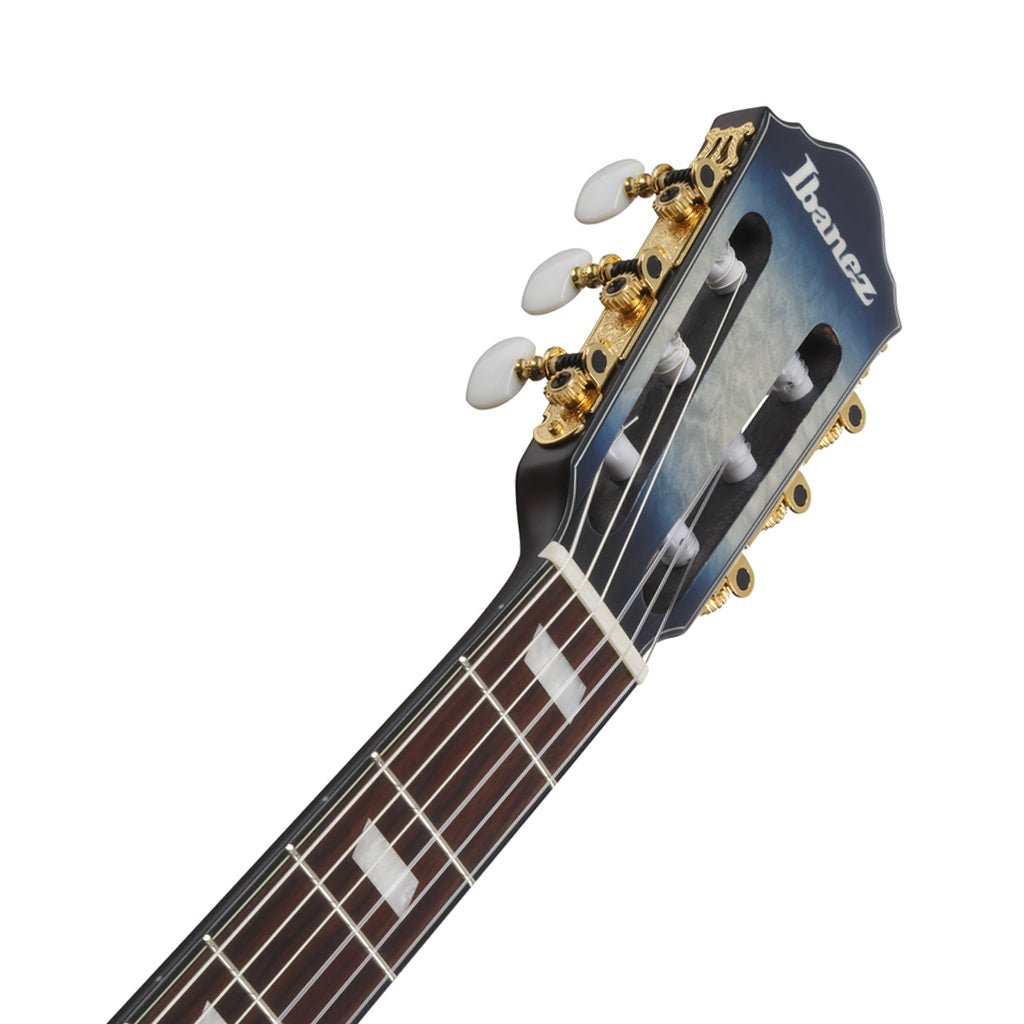 Ibanez FRH20QMN Nylon String Guitar Quilted Maple - Cosmic Blue Starburst Low Gloss Classical Guitars Sky Music
