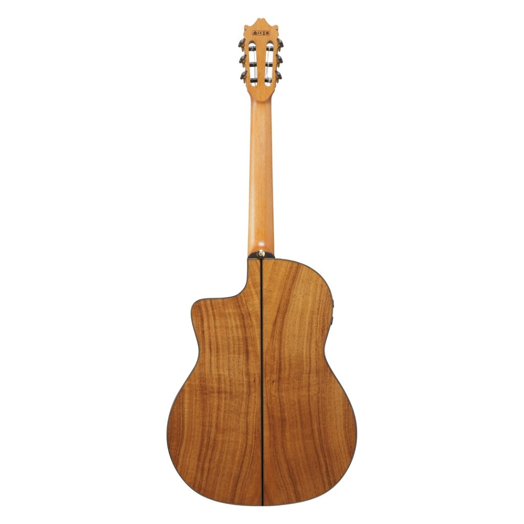 Ibanez GA360TCE Nylon String Classical Body Acoustic Guitar - Transparent Black High Gloss Classical Guitars Sky Music