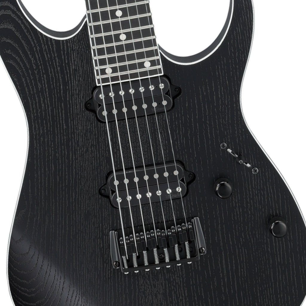 Ibanez Prestige RGR762AHBF 7-String Electric Guitar - Weathered Black Electric Guitars Sky Music
