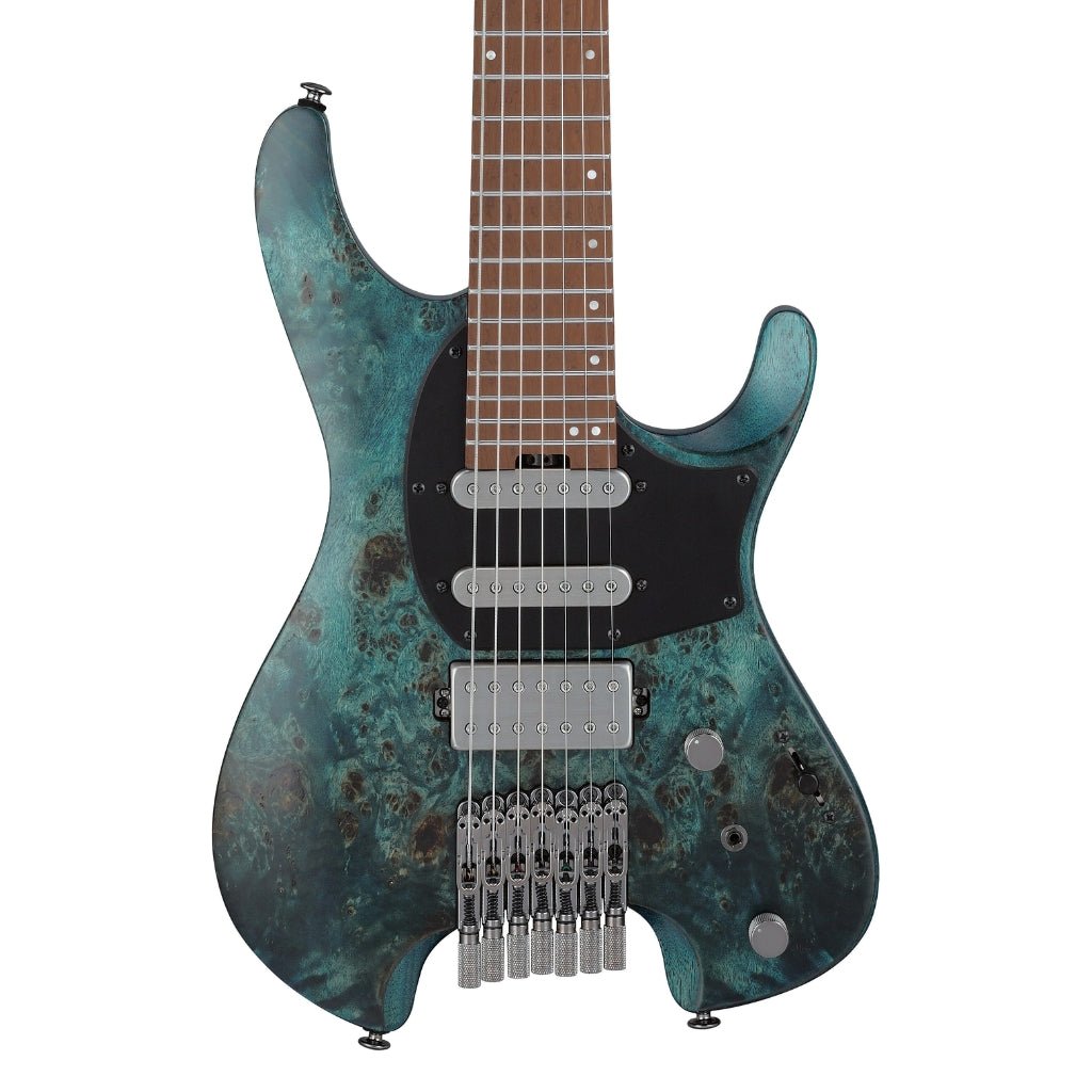 Ibanez Q547PB 7 String Electric Guitar - Cosmic Blue Low Gloss Electric Guitars Sky Music