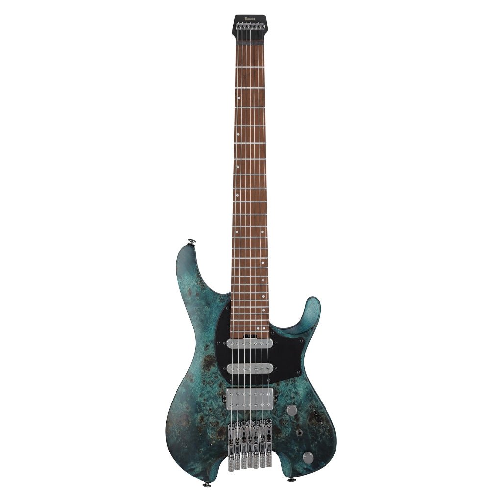 Ibanez Q547PB 7 String Electric Guitar - Cosmic Blue Low Gloss Electric Guitars Sky Music