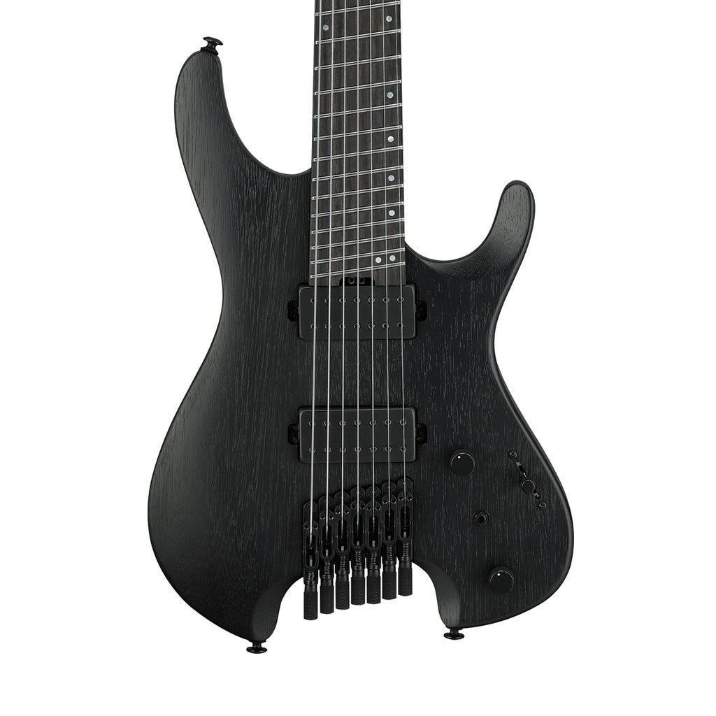 Ibanez QX527B 7-String Headless Electric Guitar - Weathered Black Electric Guitars Sky Music