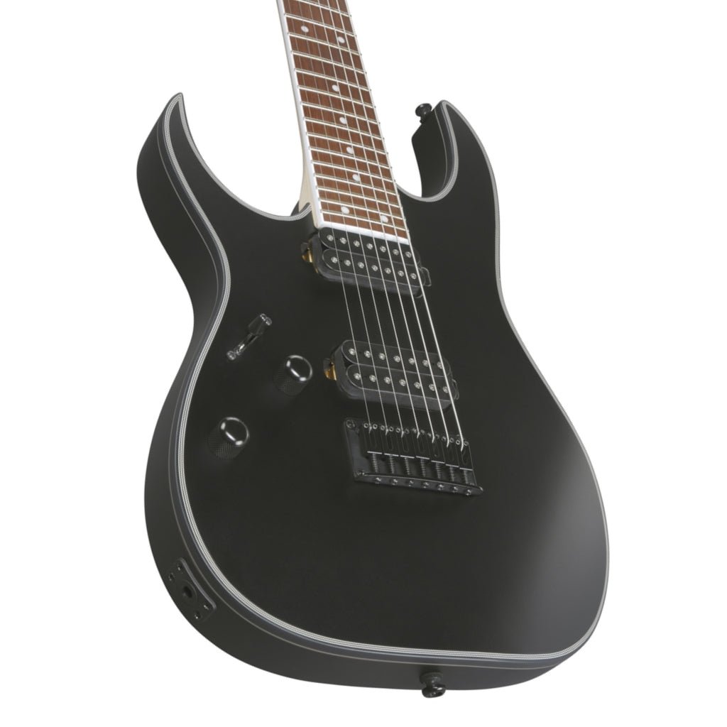 Ibanez RG7421EXL Left Handed 7-String Electric Guitar - Black Flat Electric Guitars Sky Music